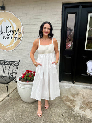 Enjoy The View White Midi Dress