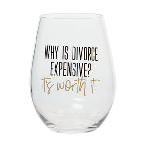 Why Is Divorce Expensive Wine Glass