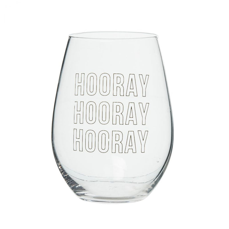 Hooray Wine Glass