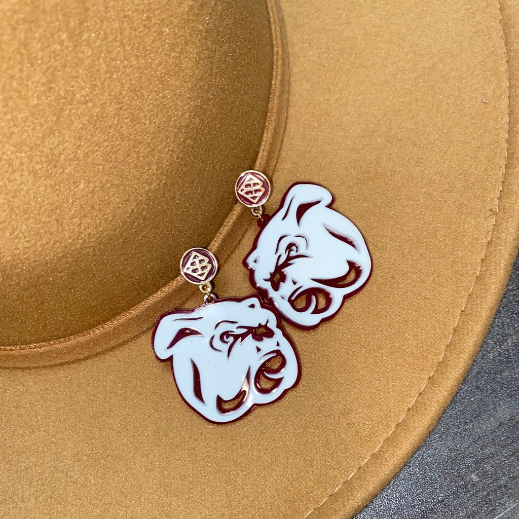 MSU Bulldog Earrings