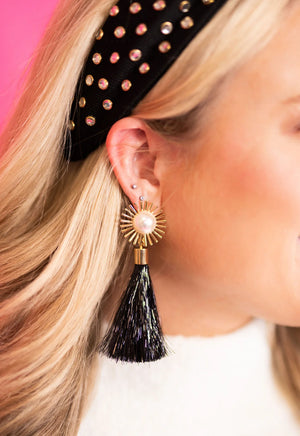 Taylor Shaye Aurora Metallic Tassel Earrings